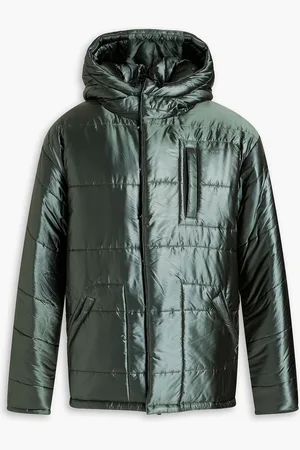 Maison Kitsuné Kapuzenjacke aus gestepptem Shell - Grün - S
