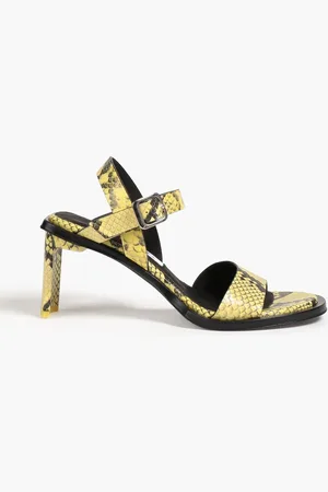 Miista Michelle Sandalen aus Leder mit Schlangeneffekt - - EU 36