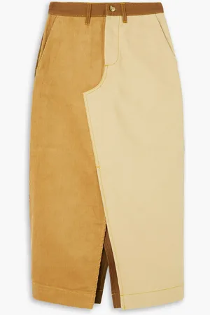 Carhartt Carhartt WIP Midirock aus Baumwolle und Cord in Colour-Block-Optik - Braun - L