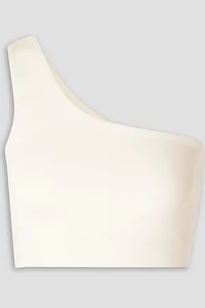 GIRLFRIEND COLLECTIVE Asymmetrischer Sport-BH aus Stretch-Material - Weiß - 3XL