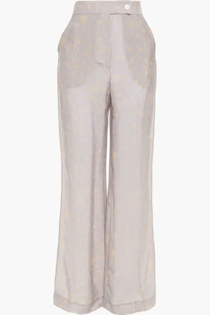 Acne Studios Bedruckte Schlaghose aus Cupro - Lila - DE 36
