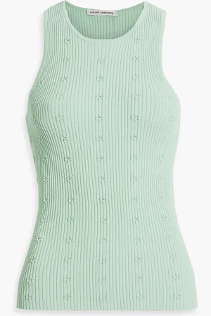 AUTUMN CASHMERE Tanktop aus Jacquard-Strick - Grün - L