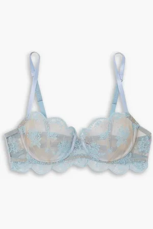 I.D. Sarrieri La Boheme Bügel-BH aus Tüll mit Stickereien - Blau - 32 DD