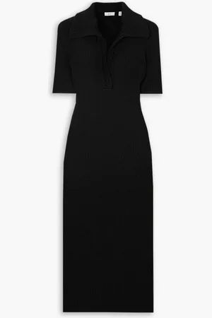 A.L.C. Darcy Midikleid aus Rippstrick mit gehäkelten Partien - - XS