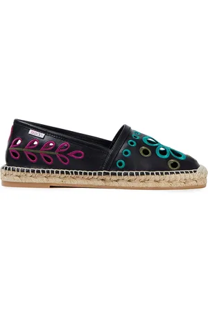 RED(V) Espadrilles aus Leder mit Lochstickerei - - EU 35