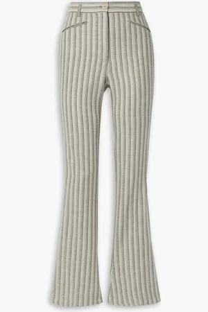 Acne Studios Schlaghose aus einer Woll-Baumwollmischung mit Streifen - Neutral - DE 42