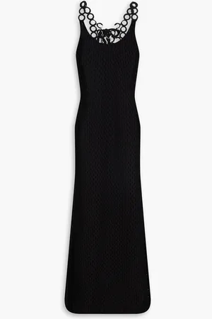Chloé Maxikleid aus Pointelle-Strick aus Wolle mit Verzierung - - M