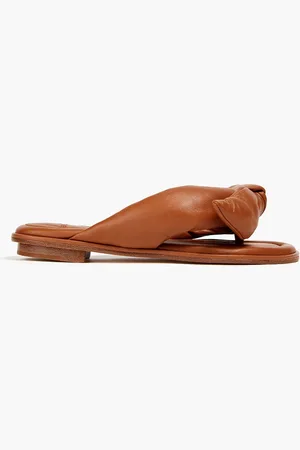 ALEXANDRE BIRMAN Soft Clarita wattierte Sandalen aus Leder mit Schleife - Braun - EU 35