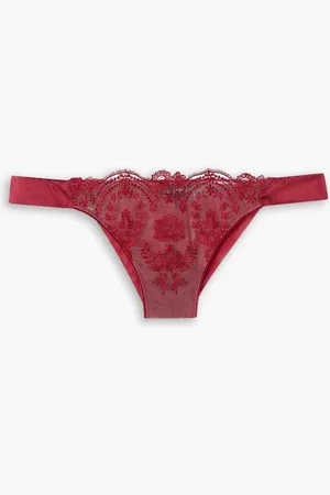 I.D. Sarrieri Tuscan Holiday String aus Tüll mit Stickereien und Satinbesatz - Burgunderrot - 2
