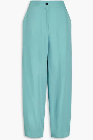 Emporio Armani Twillhose mit geradem Bein aus einer Cupromischung - Blau - IT 40