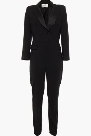 Bash Jumpsuit aus Crêpe mit Satinbesatz - - 3