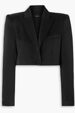ALEX PERRY Declan verkürzter Blazer aus glänzendem Crêpe - - UK 16