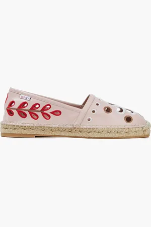 RED(V) Espadrilles aus Leder mit Lochstickerei - Pink - EU 36