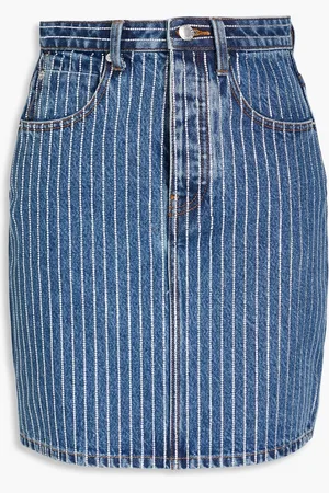Alexander Wang Minirock aus Denim mit Kristallverzierung - Blau - 24
