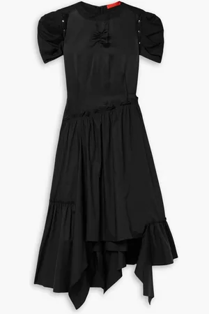 Commission Canyon asymmetrisches Kleid aus Seidensatin und Popeline aus einer Baumwollmischung - - US 0