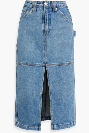 A.L.C. Alden Midirock aus Denim - Blau - US 2