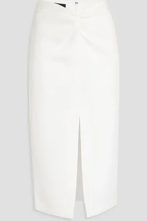 Emporio Armani Midirock aus Twill mit Twist-Detail - - IT 44