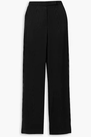Ahluwalia Clover Hose mit weitem Bein aus Moiré mit Satineinsätzen und Applikationen - - UK 14