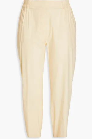 GENTRYPORTOFINO Cropped Karottenhose aus Baumwollpopeline - Gelb - IT 44