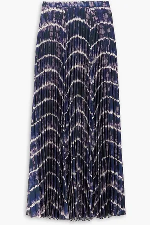 Altuzarra Sif Maxirock aus plissiertem Crêpe mit Print - Lila - FR 34