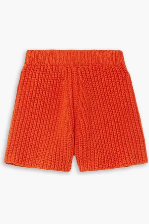 Alanui Caribbean Vibes Shorts aus gerippter Baumwolle - Orange - L