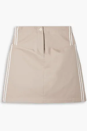 Commission Team gestreifter Minirock aus Baumwoll-Twill - Neutral - US 6