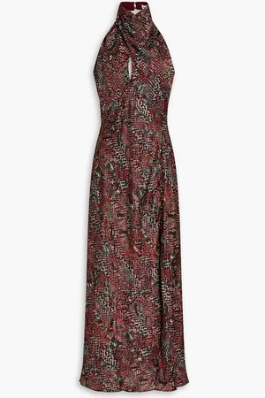 Nicholas Neckholder-Midikleid aus Satin mit Print - - US 0