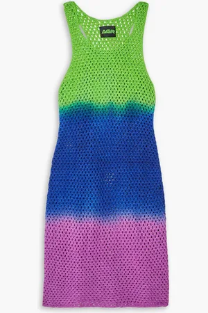 AGR Minikleid aus gehäkelter Baumwolle mit Farbverlauf - - XL