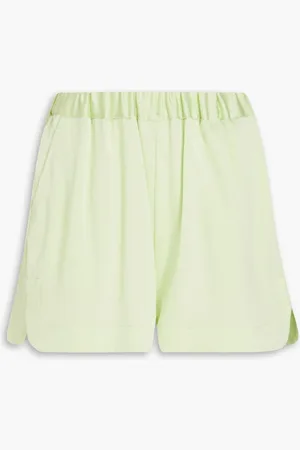 Bondi Born Boracay Shorts aus glänzendem Crêpe-Satin - Grün - M