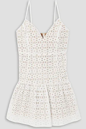 Michael Kors Minikleid aus Baumwolle mit Lochstickerei - - US 8