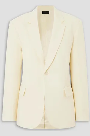 NILI LOTAN Francoise Oversized-Blazer aus einer Leinen-Baumwollmischung - Weiß - US 10