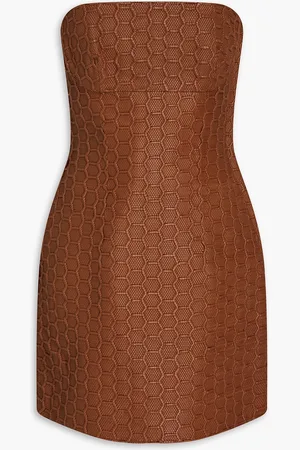 Roberto Cavalli Trägerloses Minikleid aus geflochtenem Leder - - IT 46