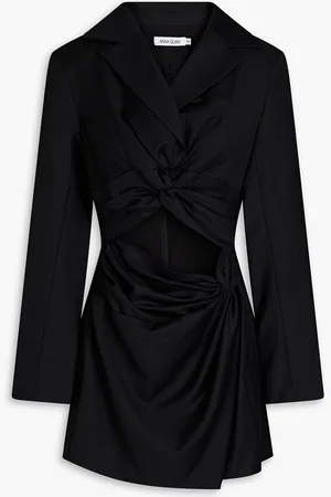 Anna Quan Smokingkleid aus Woll-Twill in Minilänge mit Cut-outs und Twist-Detail - - UK 10