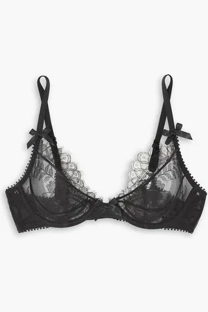 Agent Provocateur Kiya Bügel-BH aus Leavers-Spitze mit Cut-outs und Schleifen - - 32 DD