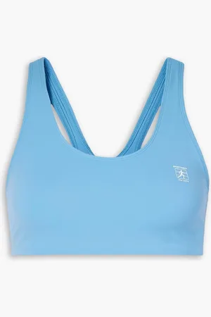 Sporty & Rich Runner Sport-BH aus Stretch-Material - Blau - XXS