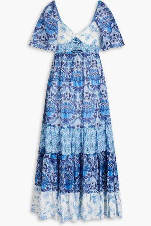 Sandro Midikleid aus einer Leinenmischung mit floralem Print - - FR 40