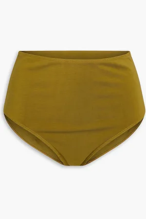 Mara Hoffman Lydia hoch sitzendes Bikini-Höschen aus Stretch-Tencel™ - Grün - XS