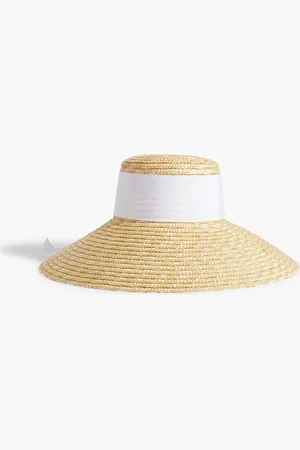 EUGENIA KIM Mirabel Sonnenhut aus Stroh mit Ripsbandbesatz - Neutral - ONESIZE