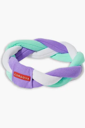 Cordova The Rope Tow wattiertes Haarband aus geflochtenem Jersey in Colour-Block-Optik - Grün - OneSize