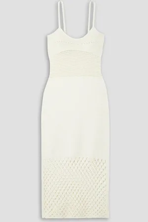 Frame Midikleid aus Häkelstrick - Weiß - L
