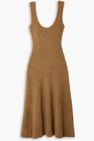 Gauchere Tibelia Midikleid aus Bouclé - Braun - FR 40