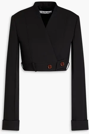 Acne Studios Doppelreihige Cropped Jacke aus Twill - - DE 32