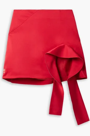 Commission Minirock aus Duchesse-Satin mit Cutaway-Detail - - US 6