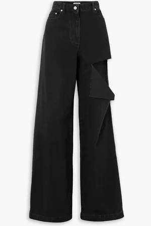 Peter Do Halbhohe Jeans mit weitem Bein und Streifen in Distressed-Optik - - 33
