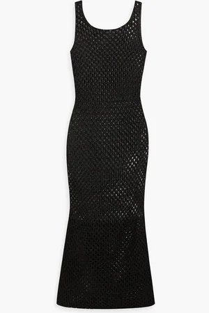 DION LEE Midikleid aus Metallic-Lochstrick - - UK 10