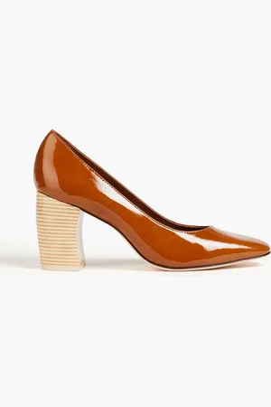 Tory Burch Banana Pumps aus Lackleder - Braun - US 9.5