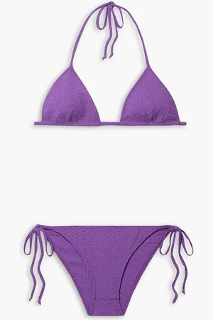 Lisa Marie Fernandez Triangel-Bikini aus Seersucker - - 3