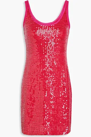 Missoni Mini-Strickkleid in Häkeloptik mit Pailletten - Pink - IT 44