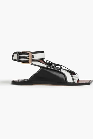 ZIMMERMANN Sandalen aus Leder und Raffiabastimitat - - EU 36
