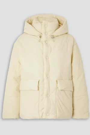 Nanushka Hide wattierte Jacke aus recycelter Popeline mit Kapuze - Weiß - XL